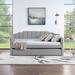 Velvet Daybed with Trundle Upholstered Sofa Bed, both Twin Size