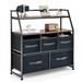 5-Drawer Storage Dresser Organizer Unit with Fabric Bin for Home