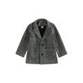 Peyakidsaa Baby Girls Houndstooth Trench Coat Winter Warm Long Sleeve Single Breasted Coat Outwear