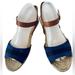 Coach Shoes | Coach Reena Getaway Cabana Espadrille Sandals Lacquer Size 9b Blue Black | Color: Black/Blue | Size: 9