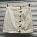 Free People Skirts | 999 Free People Mini Skirt Crisp White Casual Summer Stretch Slimming Size 12 | Color: White | Size: 12