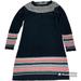 Athleta Dresses | Athlete Women Small Sweater Dress Black Pink Stripes Knit Cotton Nylon Cashmere | Color: Black/Pink | Size: S