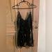 Free People Dresses | Intimately Free People Dual Tone Sequin Mini Dress (Black And Bronze) - Size Xs | Color: Black | Size: Xs