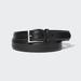 Men's Italian Leather Stitched Belt | Black | Large | UNIQLO US