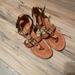 Coach Shoes | Coach Brown Leather Wedge Sandals | Color: Tan | Size: 6.5