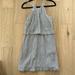 Madewell Dresses | Madewell Cotton Linen Halter Dress | Color: Blue/White | Size: 8