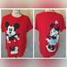 Disney Tops | Disney Mickey Mouse Red Mickey/Minnie Graphic Tee/Sz:Xl 15-17 {I37} | Color: Red | Size: 15j