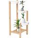 APRTAT 4 Tier Plant Stand , Bamboo Plant Stands Indoor for Multiple Plants Corner Plant Stand | Planter Stand | Plant Rack | Indoor Wood Plant Stands
