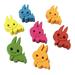 100pcs Rabbit Buttons Colorful Two Holes Buttons Wooden Bunny Design DIY Handcraft Accessary for Easter Sewing Clothes Shoes
