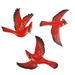 3Pcs Rustic Style Iron Bird Wall Hanging Decoration Metal Bird Wall Art Craft