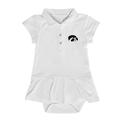 Girls Infant Garb White Iowa Hawkeyes Caroline Cap Sleeve Polo Dress