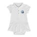 Girls Infant Garb White Drake Bulldogs Caroline Cap Sleeve Polo Dress