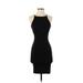 Joe & Elle Casual Dress - Bodycon Crew Neck Sleeveless: Black Print Dresses - Women's Size X-Small