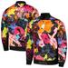 Men's Freeze Max Black Looney Tunes Graphic Satin Full-Snap Jacket