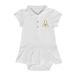 Girls Infant Garb White Appalachian State Mountaineers Caroline Cap Sleeve Polo Dress