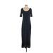 Mossimo Supply Co. Casual Dress - Maxi: Blue Marled Dresses - Women's Size Medium