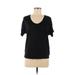 Zara W&B Collection Short Sleeve T-Shirt: Black Print Tops - Women's Size Medium