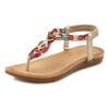 Zehentrenner LASCANA, Damen, Gr. 36, bunt, Obermaterial: 50% Lederimitat, 50% Textilmaterial. Decksohle: 100% Textilmaterial. Laufsohle: 100% Synthetik, gemustert, klassisch, Schuhe, Sandale mit elastischen Riemchen und modischer Farbgebung