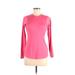 Nike Active T-Shirt: Pink Solid Activewear - Women's Size Medium