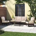 Lark Manor™ Argyri Outdoor Patio Conversation Set w/ Rocking Lounge Chairs | 35 H x 76 W x 31.3 D in | Wayfair DA4C2B0A49CD4B4089E8B9B49BBE91B1