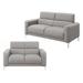 CDecor Home Furnishings Lanie 2 Piece Faux Leather Living Room Set Faux Leather in Gray | 35.5 H x 75.5 W x 38 D in | Wayfair Living Room Sets