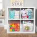 mDesign kids Plastic Toy Storage Bin w/ Front Dip for Playroom, Clear Plastic | 7.75 H x 10 W x 10 D in | Wayfair 23257MDT