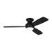 Joss & Main Rivers Dimmable Integrated LED Indoor Hugger Ceiling Fan w/ Light Kit, Remote Control & Manual Reversible Motor in Black | Wayfair