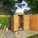 Overlap Apex Windowless Wooden Garden Storage Shed - 3 x 5 - Waltons