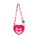 Porte-monnaie en silicone en forme de cœur rose pour enfants portefeuille Kawaii Barbie sacs