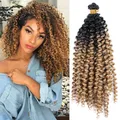 Extensions capillaires synthétiques afro bouclées et crépues cheveux ondulés au crochet boucles