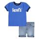 Levi's Kids ringer tee and short set Baby Jungen Blau - Palace Blue 3 Monate