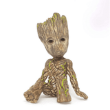 Flowerpot Treeman Baby Groot Succulent Cute Action Figure Guardians of the Galaxy Dancing Mini Sitting Groot with In-Built Music
