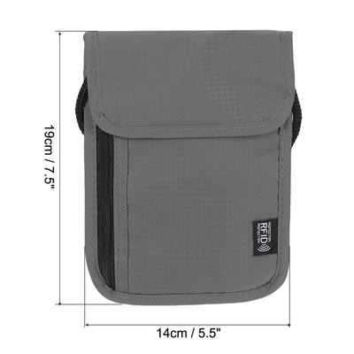 Neck Wallet Travel Pouch, RFID Blocking Travel Document Organizer