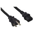 Cablewholesale 6 ft. 15 amps UL Listed SJT 14 Awg 3 Conductor Nema 6-15P TO IEC-60320-C13 AC Power Cord Black