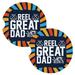 Reel Great Dad Fishing Angler Coasters for Car Cup Holders Set of 2 - Multi