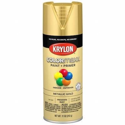 COLORMAXX K05588007 Spray Paint, Metallic Gold, Not Applicable, Solvent, 11 oz