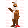 Brown Easter Rabbit Animal SPOTSOUND Mascot With Ears And Tail - Rabbit mascot