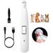 Electric Dog Paw Fur Trimmer Cordless Ear Hair Clipper Small Cats Dogs Clippers Light up Puppy Grooming Clippers 2 Speeds Rechargeable Cat Trimmer Quiet Grooming for Paw Eyes Ears Face Rump White