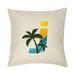 AIYUQ.U Summer Beach Coconut 26 Letter Series Cotton Cushion Cover Cushion Cover For Living Room Bed Sofa And Car