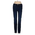 American Eagle Outfitters Jeans - Mid/Reg Rise Skinny Leg Denim: Blue Bottoms - Women's Size 00 - Dark Wash