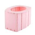 Portable Folding Toilet Foldable Toilet Potty Convenience Bucket Toilet for Kids Children Camping Hiking Travel Pink