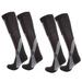 Aosijia 2 Pairs Unisex Soccer Socks Leg Support Stretch Compression Socks Sports Fitness Football Basketball Socks Performance for Running Cycling