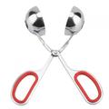 Anti Sticky Meatballs Maker Stainless Steel Meatball Clip Meatballs Rice Balls Clip Maker Mold Kitchen Tool for Cake Pop Ice Tongs Cookie Dough Scoop[Red]