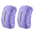 Uxcell 15-25L Waterproof Backpack Rain Cover 2 Pcs with Vertical Reflective Strap XS Purple