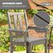 Erommy Outdoor Patio Dining Sets Metal Frame Reinforcement for Backyard Porch Lawn Party and Garden Gray 5-Piece Armchairs