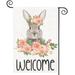 Easter Garden Flag Bunny Easter Flag 12x18 Spring Tulip Flowers Decorations for Outside Outdoor Yard Farmhouse Easter Bunny Small Flag Decorative Burlap Welcome Sign Banner Outdoor Decor