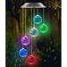 24 Styles Solar Wind Chimes Solar Lights Outdoor Decorative Color-Changing LED Light Solar Powered Mobile Hanging Chimes Garden Decor Garden Gifts-Disco Ball