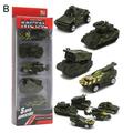 Pnellth 5Pcs 1/64 Diecast Alloy Engineering Racing Military Car Vehicle Model Kids Toy