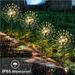 FashionMio Solar Lights Outdoor 4 Pack 120 LED Waterproof Solar Firework Lights are 8 Modes Decorative Landscape Stake Light Copper Wire Fireworks Lamp