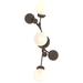 Sprig 29.8" High Bronze Sconce With Opal Glass Shade